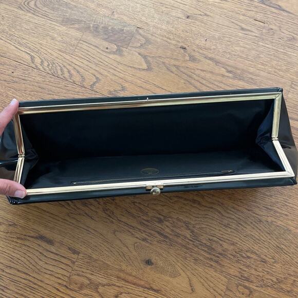 Vintage Theodor California Mid Century Modern Handbag Wallet 50s 60s Black Retro - Picture 3 of 12